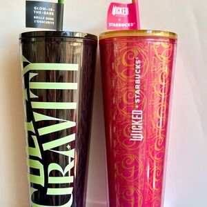 Starbucks Pink and Black Tumbler Set